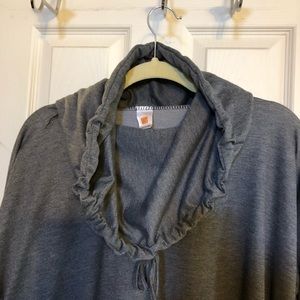 Hoody/cowl neck long shirt. Never worn